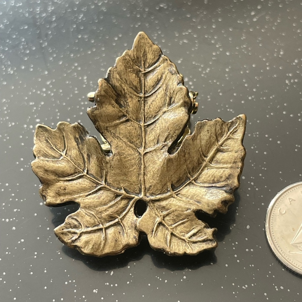 Gold Leaf Brooch